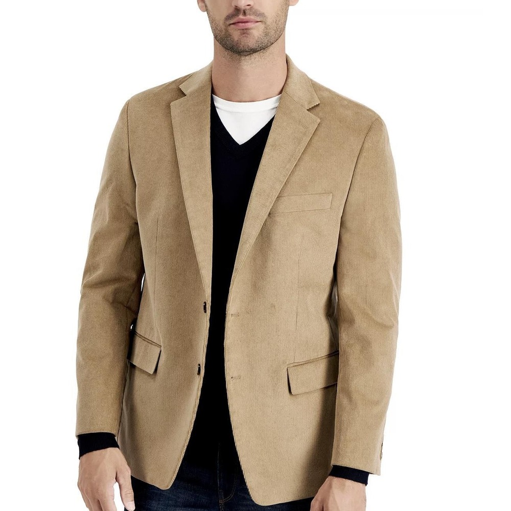 Club Room Men's Corduroy Classic Fit Sport Coat Camel Size 36R‎
